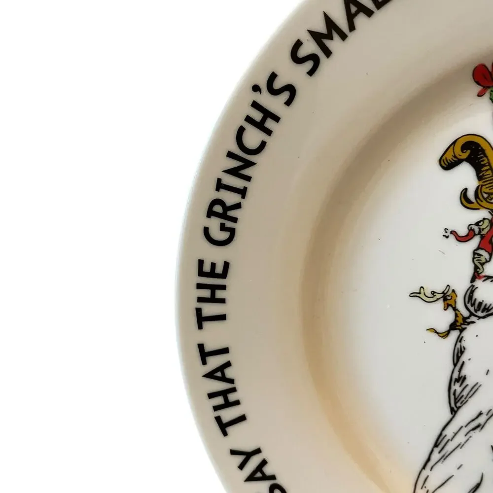 New Set of 3 Dr. Seuss The Grinch’s Small Heart Grew 3 Sizes Salad Plates